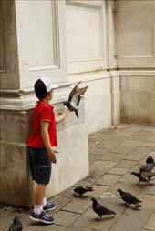 Boy with pigeons - Italy: by charlies_trips, Views[705]