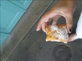 Eating the Yummy Famous Beignets from thee famous Cafe Du Monde: by charlottevt, Views[226]