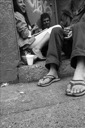 There is a well known and strong synergistic relationship between poverty and substance misuse.  The DTES has always been a hotbed of addiction with the substance of choice varying to include tobacco, alcohol, heroin, and stimulants such as crack cocaine and crystal meth.  Almost 80% of residents self-identify as smokers and over 50% of residents admit to illegal drug use.: by chasethelight, Views[961]