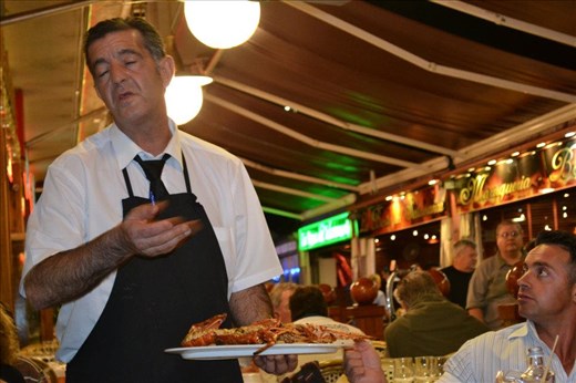 Serenading Waiter in Spain