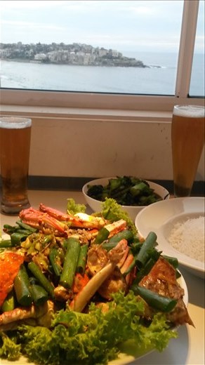 Serve with cold beer at sunset