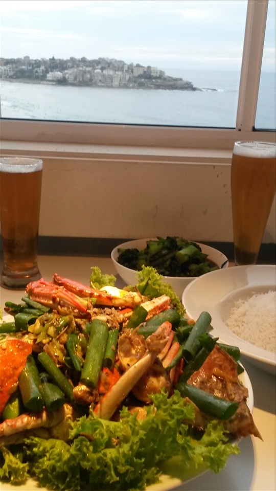 Serve with cold beer at sunset