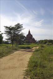 One of the many Pagodas that dot the landscape in Bagan, Mayanmar's ancient capital.  More than 10,000 Pagodas and temples esisted in this area in the 11th Century - the remains of over 2000 of which are still there today.: by chello, Views[686]