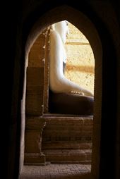 One of the Buddha statures in a temple at Bagan, bathed in early morning light.: by chello, Views[489]