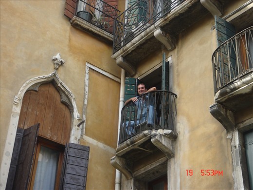A quaint balcony fit for one Venetian 