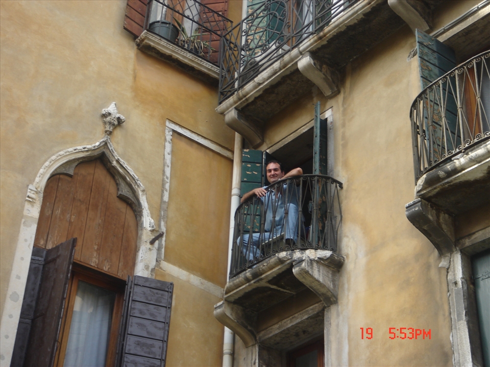 A quaint balcony fit for one Venetian 