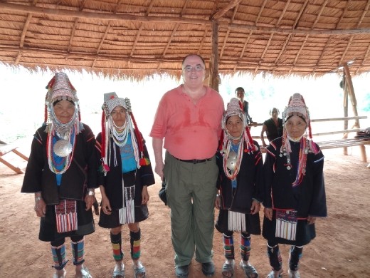 Chris hanging out with the tribal ladies