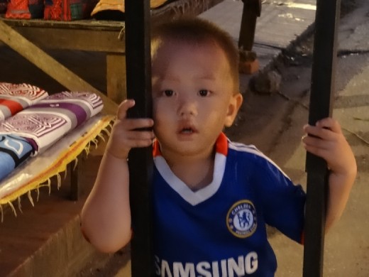 Helper at vendor stall