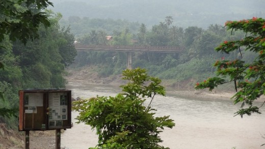 Motorcycle bridge from distance