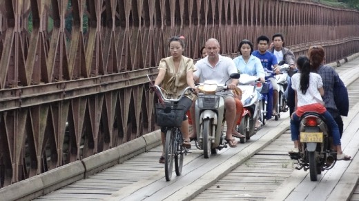 Traffice jam on bridge