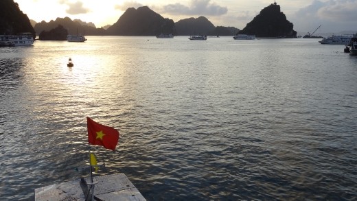 Sunset on Halong Bay