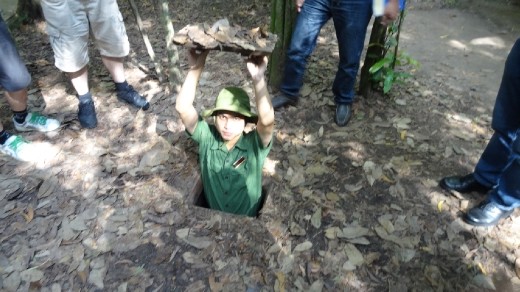 Hidden entrance to one tunnel