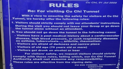 One final warning before entering tunnel