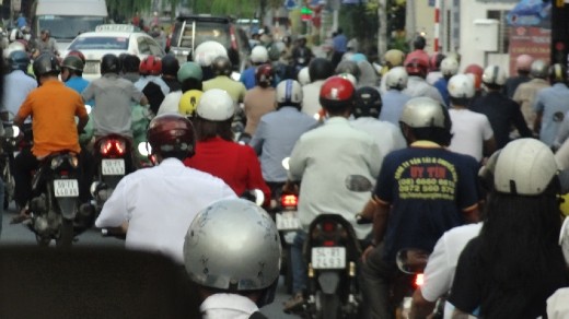 Hard to advance too much in this traffic