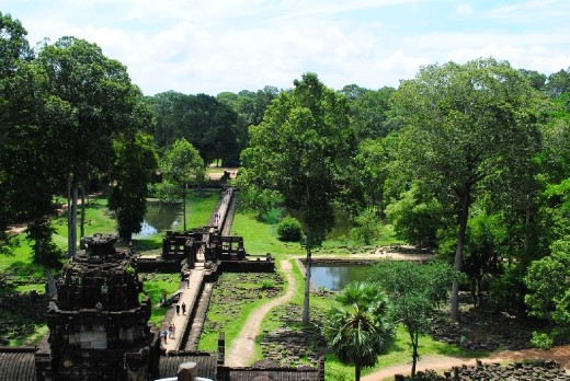 Made it to the top after the climb.