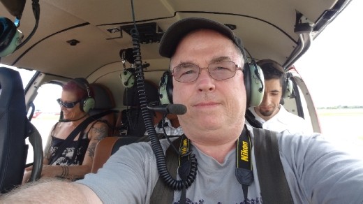 Helping the pilot go through the check list prior to lift off