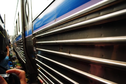 Train scratching my belly