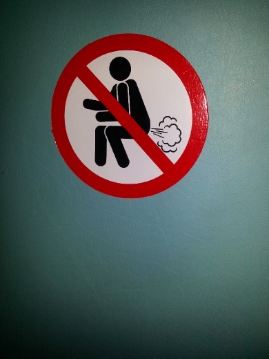 Sign inside the bus.  Now why don't we put more of these in public places?