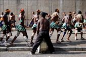 Zulu dancers outside Jeppe migrant hostel in Johannesburg, South Africa: by child_of_africa, Views[1181]