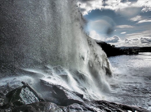 After walking behind this powerful waterfall, I got to appreciate it's power