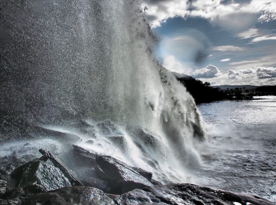 After walking behind this powerful waterfall, I got to appreciate it's power