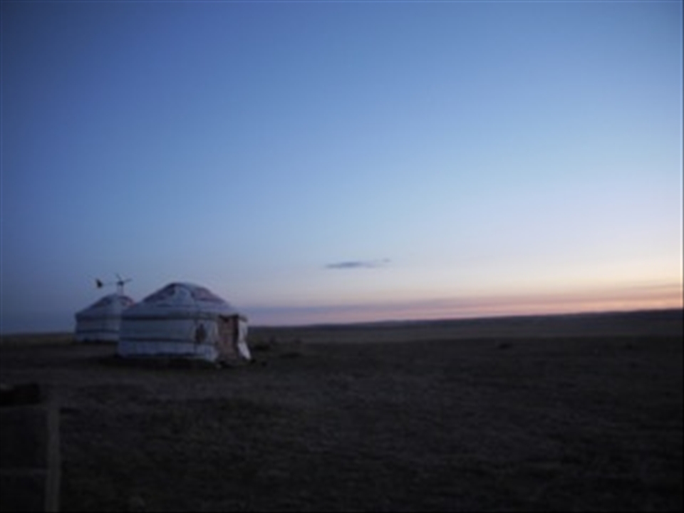 Inner Mongolia - Sunset by a yurt