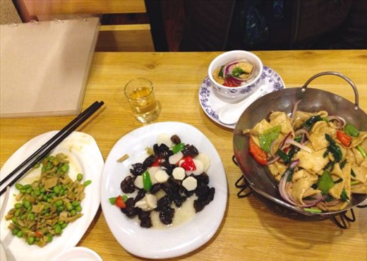 found our own veggie dinner