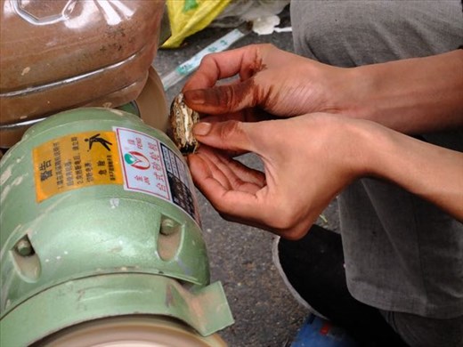 Targa nuts being sanded