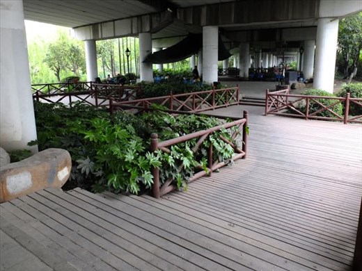 public park under the highway