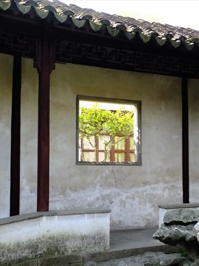 view through square window