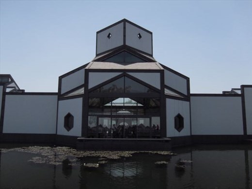 I.M.Pei Suzhou Museum view of entrance from within