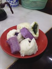 food: veggie buns & pink 