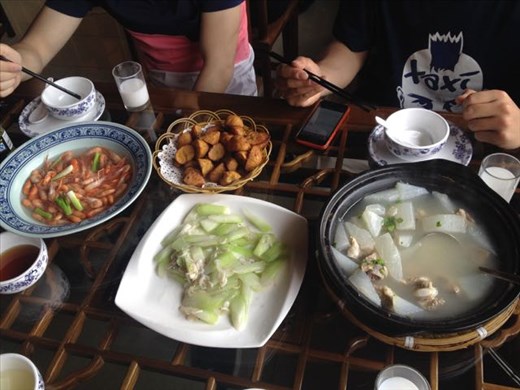 traditional lunch: veggies with eyes and antennae