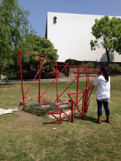 making progress installing red piece