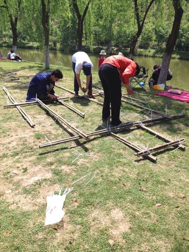 boys putting together their pieces