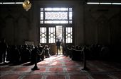 A man enters the Prayer Hall not long after the Muezzin call. Umayyad Mosque, Damascus, Syria.: by chloe_billebault, Views[836]