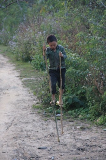 Bamboo stilts
