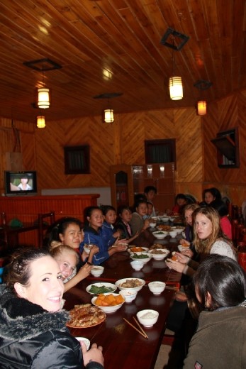 dinner with the students