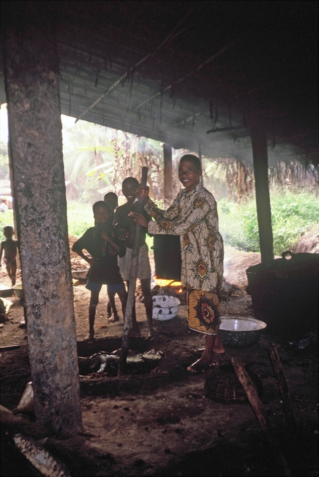 Sights seen along the journey... The family here was making palm oil. 
Rivers State, Nigeria.
