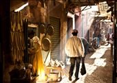 The Marrakech Medina is a photographers dream. Bustling market streets filled with beautiful stalls, beuatiful colours and beautiful light.: by chrishoskins, Views[1374]