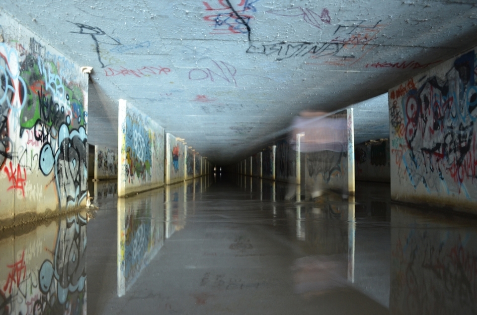 The entrance to one of Brisbane's many storm water catchments. A popular stomping ground to the 