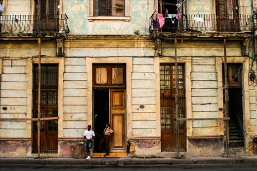 Local Conversation: Cuban’s love to have a chat – a typical image whilst traveling throughout the Caribbean Island. Work will always come second place to a good chat.