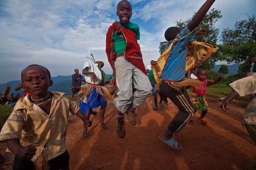 The children sing for their supper.