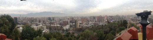 Some of Santiago de Chile, from Santa Lucia Hill