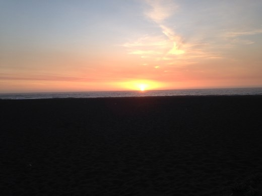 Spectacular sunset from beach (they are spectacular nearly every evening).