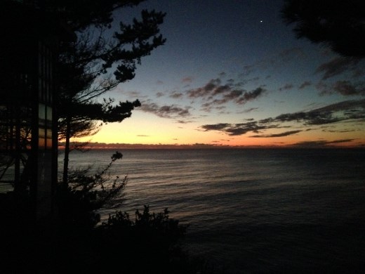 Lingering light after sunset.