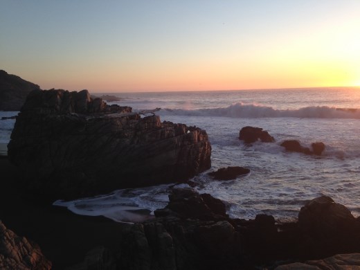 We walked past the end of the beach to get here and watch sunsets.