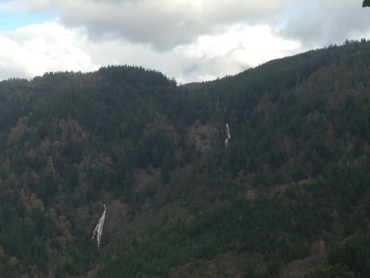 These waterfalls were gorgeous, but again my camera gives the far away image no justice. They were running fast tho, and I could hear them well from where I was.