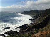 Looking at his beach from the cliff, toward his house (on the cliff opposite of the one we were on).: by christinebaker, Views[293]