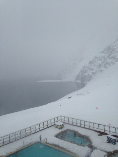 I got in that hotub while it was snowing, and it was amazing. So magical!